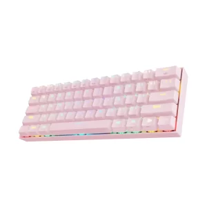 Teclado Mecanico Eagle Warrior USB, Bluetooth e Inalámbrico (Rosado)