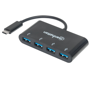 Hub tipo C a 4 puertos USB 3.0 Manhattan 162746