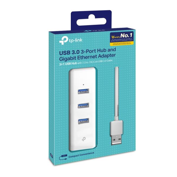 Adaptador TP Link USB 3.0 3 puertos hub & gigabit ethernet UE330 - Imagen 2