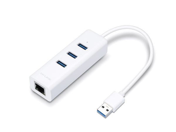 Adaptador TP Link USB 3.0 3 puertos hub & gigabit ethernet UE330