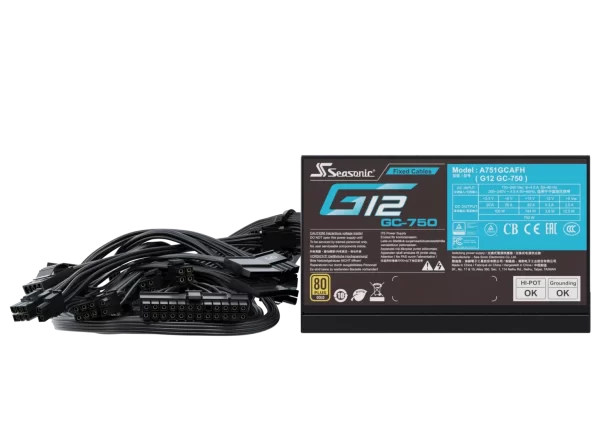 Fuente de poder ATX Seasonic 750W Gold G12 GC-750 - Imagen 4
