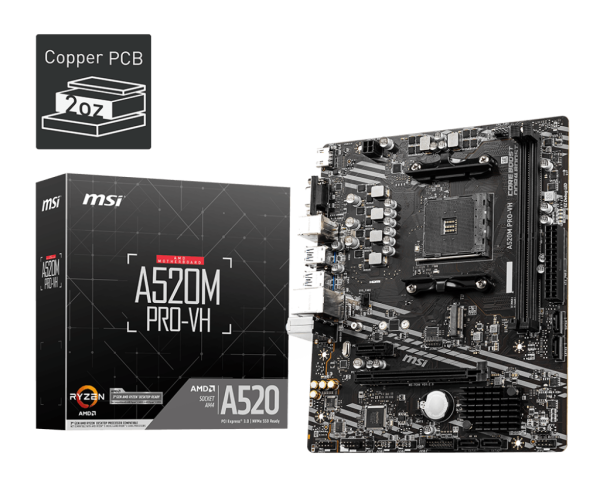 Tarjeta madre MSI A520M A PRO AM4