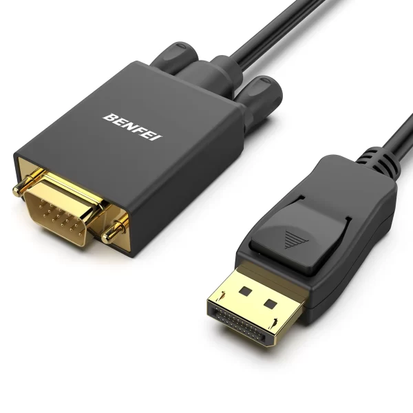 Cable DisplayPort a VGA Benfei DP a VGA 6 pies M/M Gold-Plated