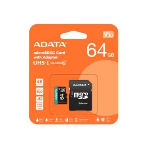 MEMORIA MICRO SD 64GB ADATA 4K V30
