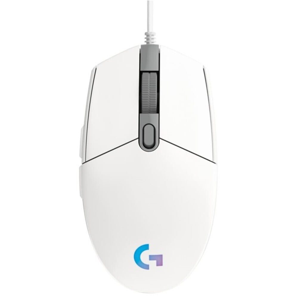 Mouse alámbrico Logitech G203 Blanco
