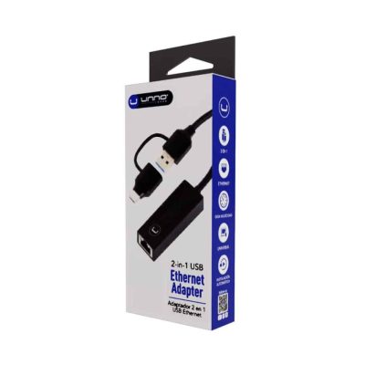 2 en 1 USB AC ETHERNET UNNO
